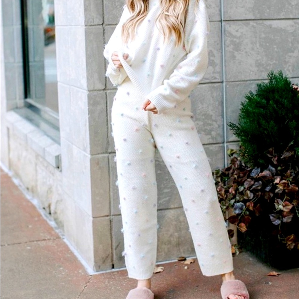 Kittenish Ivory Sweater Set